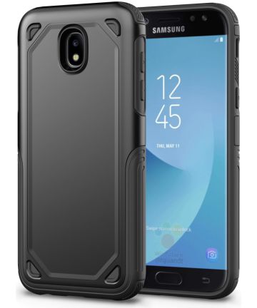 Samsung Galaxy J7 (2017) Stevig Hybride Hoesje Zwart Hoesjes