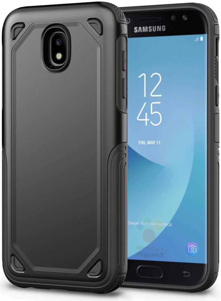 Samsung Galaxy J7 (2017) Stevig Hybride Hoesje Zwart afbeelding 1
