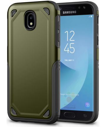 Samsung Galaxy J7 (2017) Stevig Hybride Hoesje Groen Hoesjes