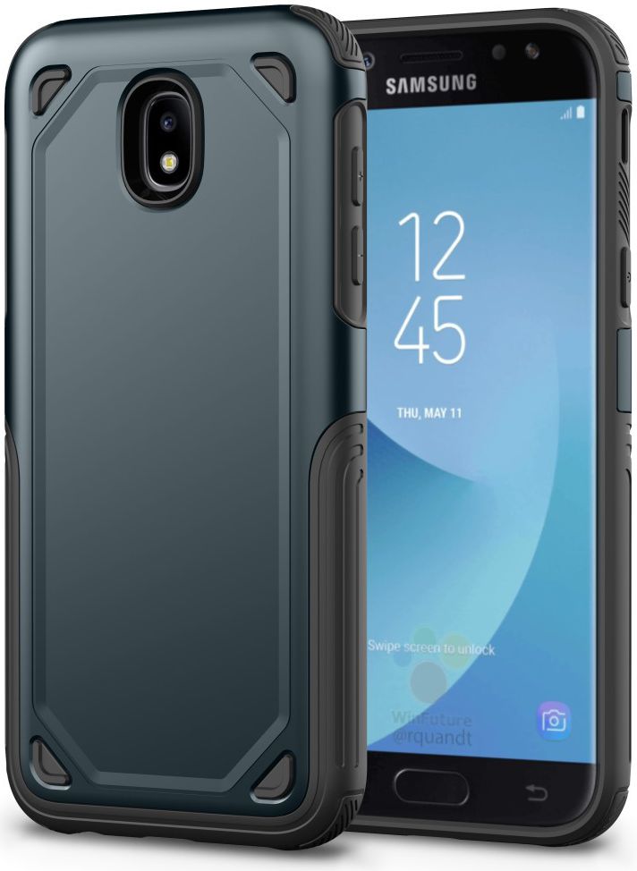 Samsung Galaxy J7 (2017) Stevig Hybride Hoesje Blauw afbeelding 1