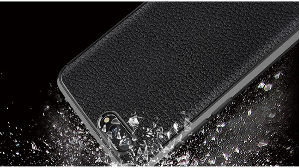 Honor View 10 Hoesje TPU Met Leren Textuur Zwart afbeelding 6