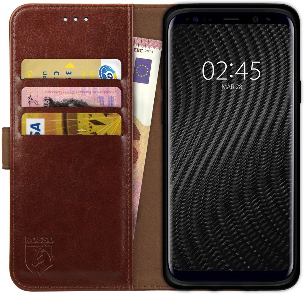 Rosso Element Samsung Galaxy S9 Plus Hoesje Book Cover Bruin afbeelding 1