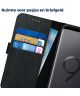 Rosso Deluxe Samsung Galaxy S9 Hoesje Echt Leer Book Case Zwart
