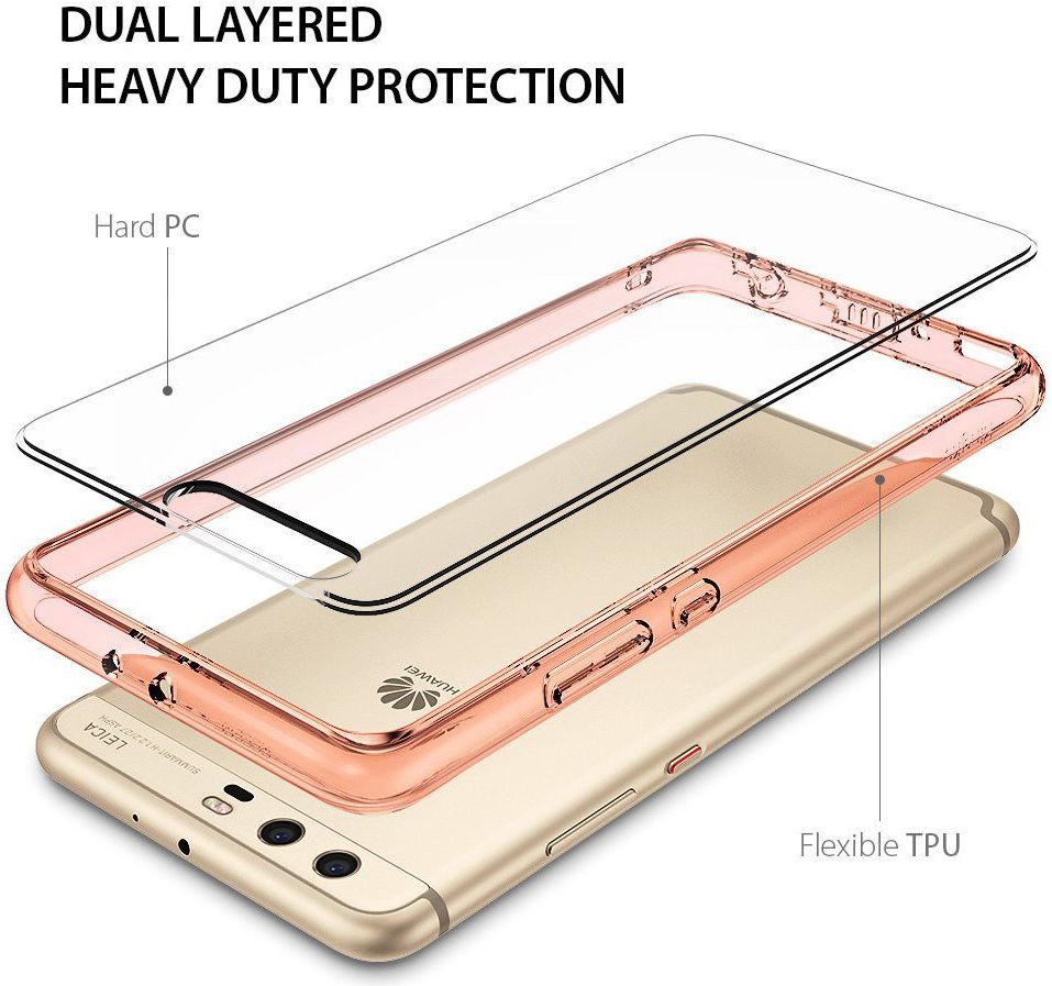 Ringke Fusion Huawei P10 Plus Hoesje Rose Gold afbeelding 4