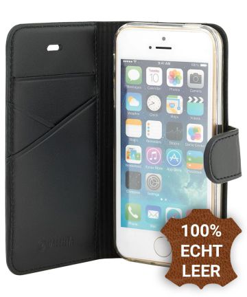 Valenta Booklet Premium Apple iPhone 5/5S/SE Hoesje Leer Zwart Hoesjes