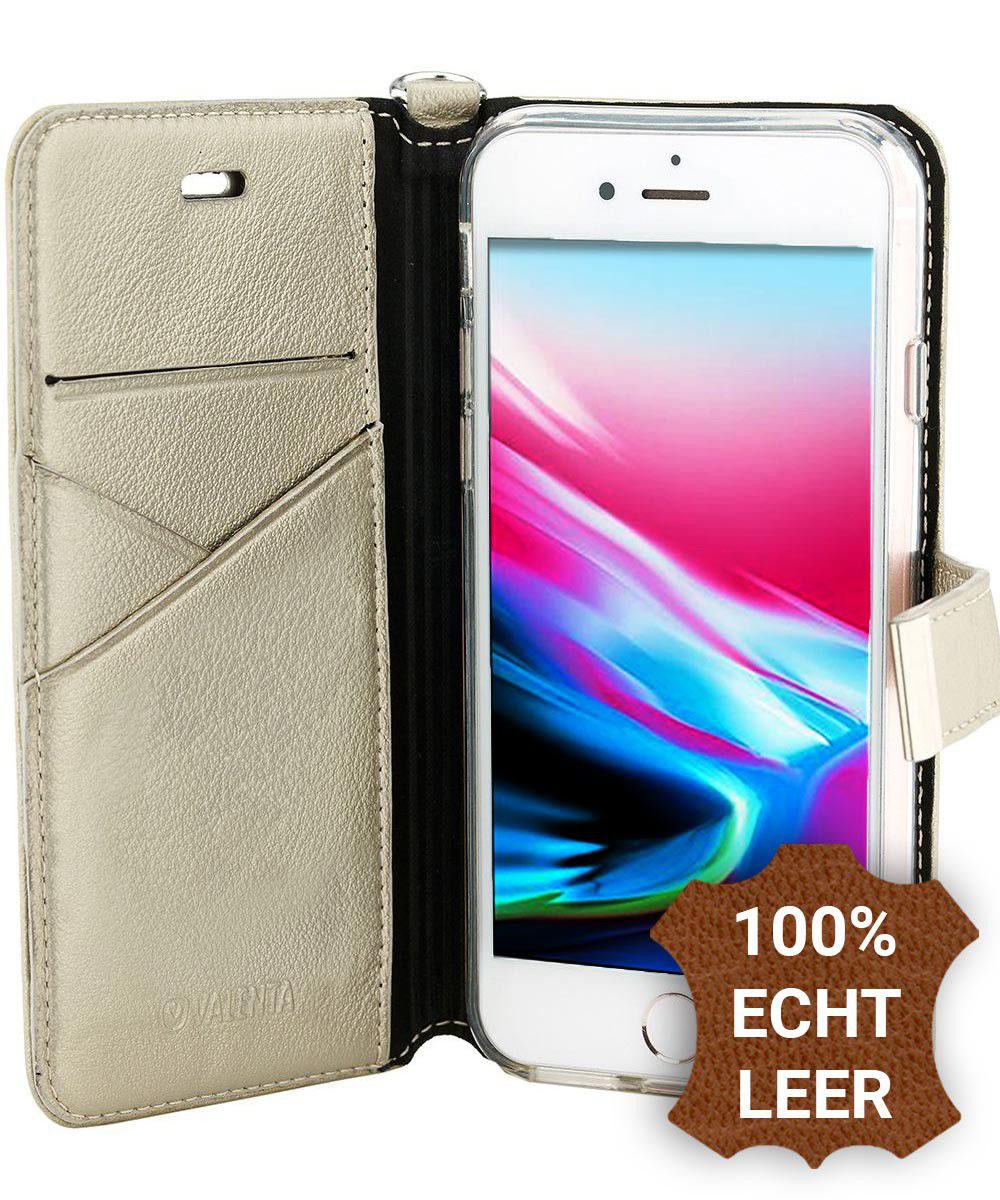 Valenta Booklet Premium Hoesje Leer Apple iPhone 6(S) / 7 / 8 Goud afbeelding 1