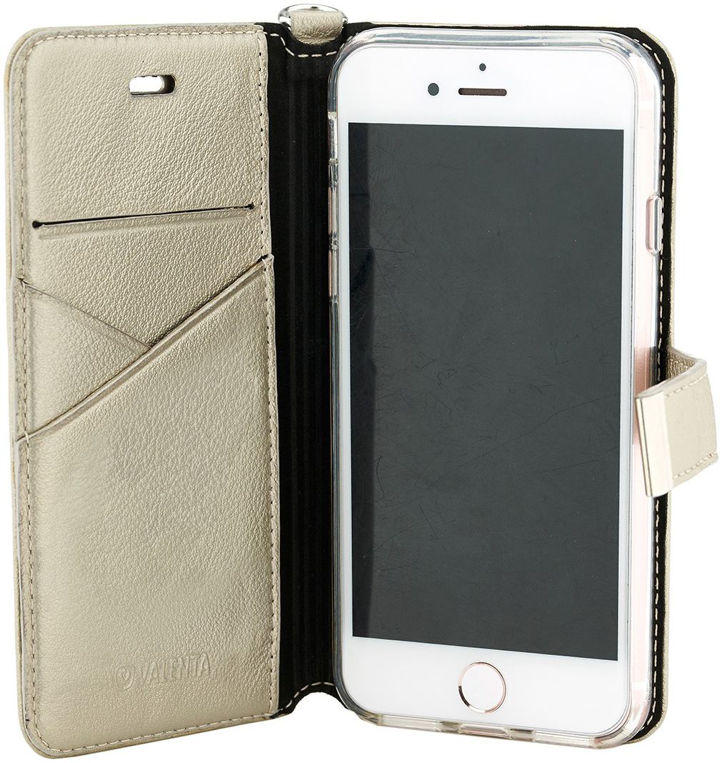 Valenta Booklet Premium Hoesje Leer Apple iPhone 6(S) / 7 / 8 Goud afbeelding 7