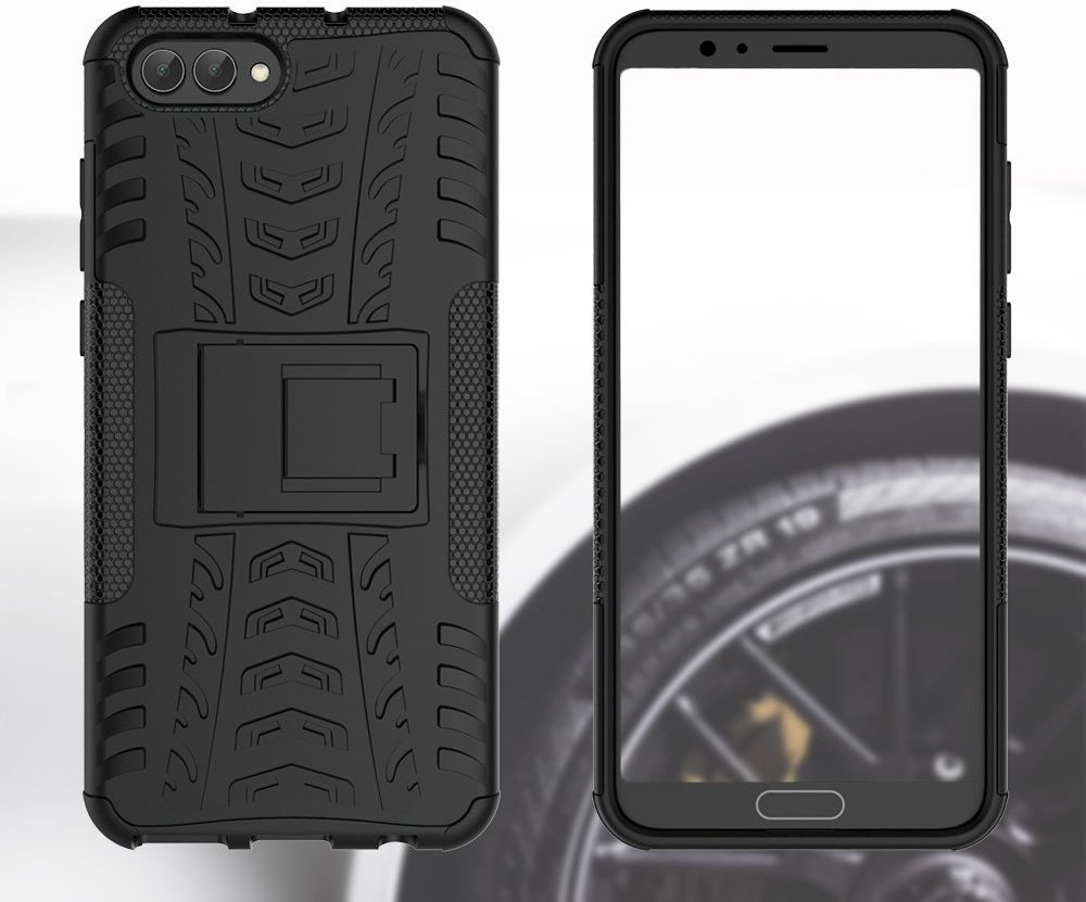 Honor View 10 Hybride Kickstand Hoesje Zwart afbeelding 12