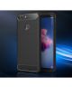 Huawei P Smart Geborsteld TPU Hoesje Zwart