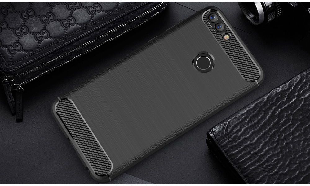 Huawei P Smart Geborsteld TPU Hoesje Zwart afbeelding 14