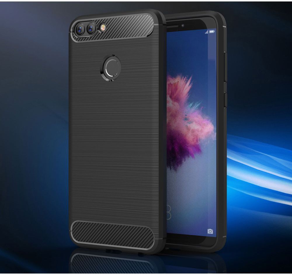 Huawei P Smart Geborsteld TPU Hoesje Zwart afbeelding 7