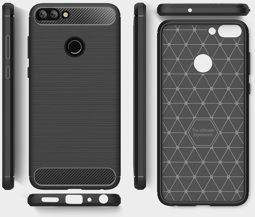 Huawei P Smart Geborsteld TPU Hoesje Zwart afbeelding 13