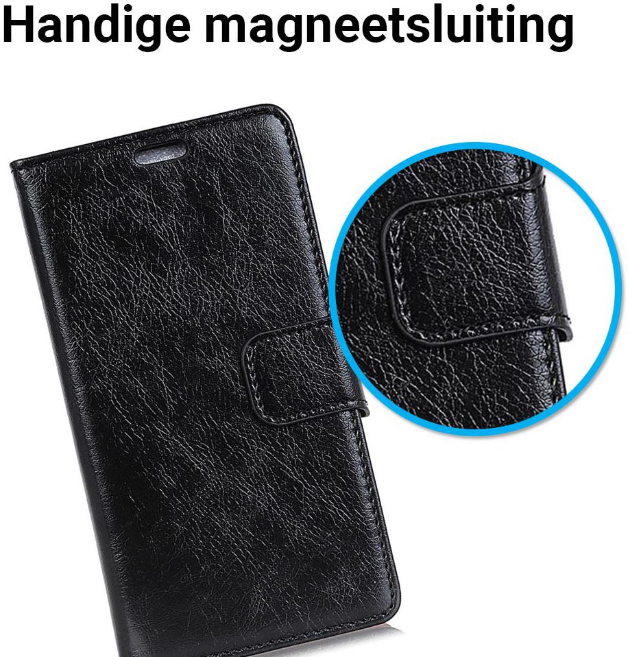 Samsung Galaxy S9 Lederen Portemonnee Hoesje Zwart afbeelding 4