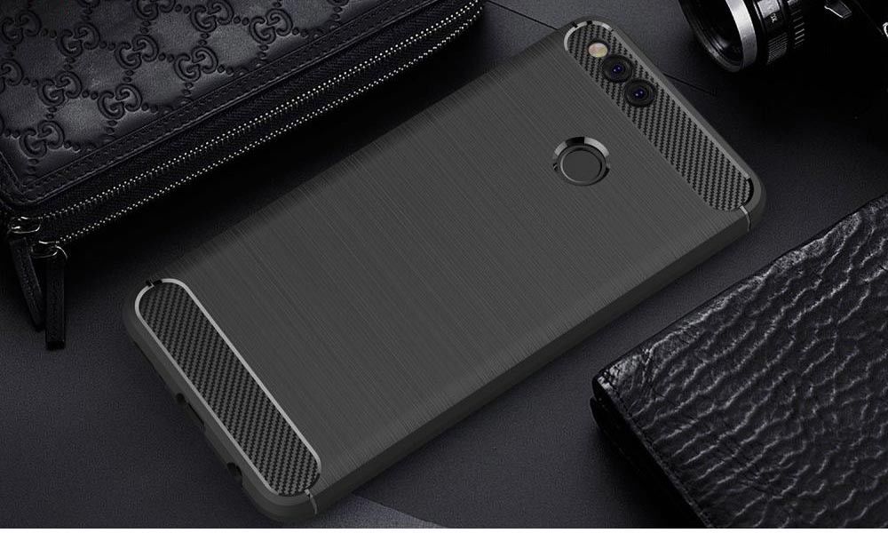 Honor 7X Geborsteld TPU Hoesje Zwart afbeelding 11