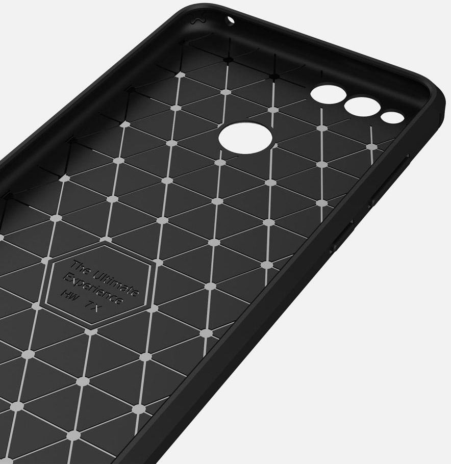 Honor 7X Geborsteld TPU Hoesje Zwart afbeelding 6