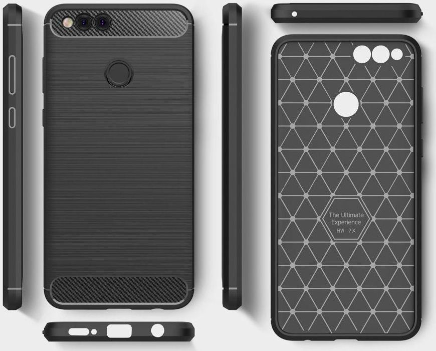 Honor 7X Geborsteld TPU Hoesje Zwart afbeelding 7