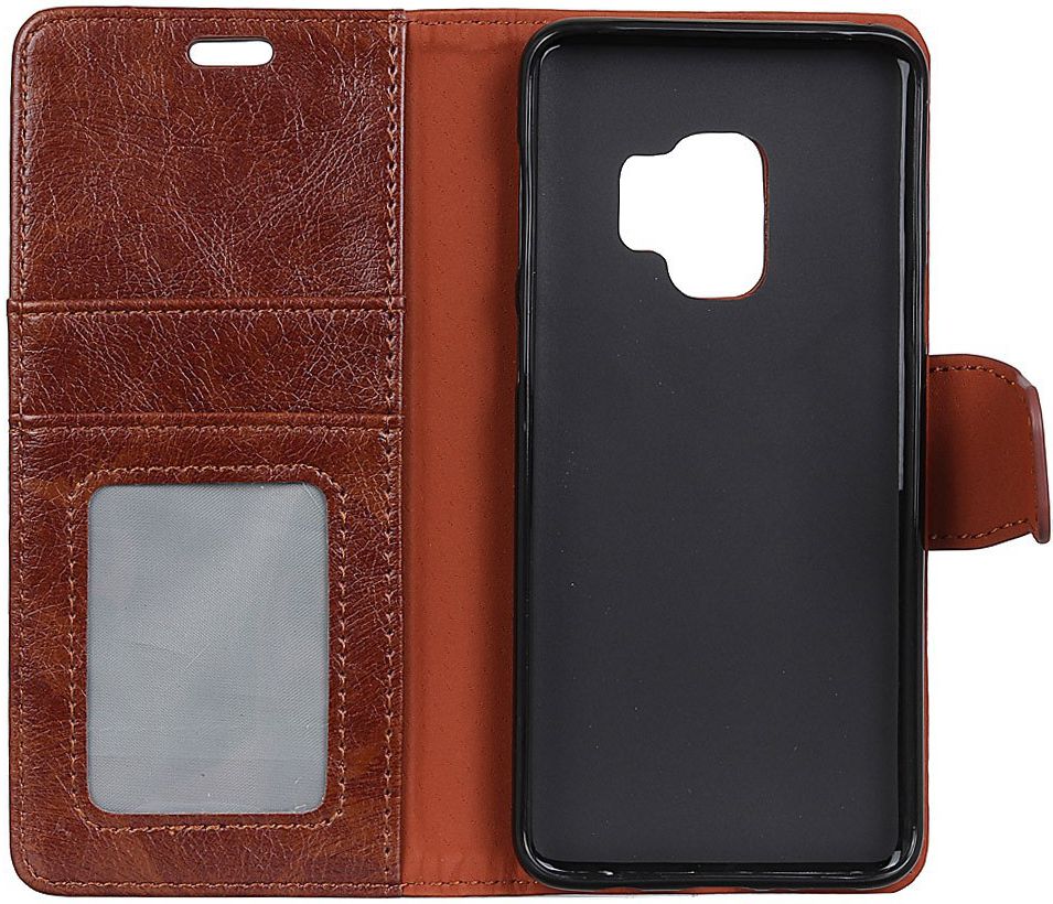 Samsung Galaxy S9 Lederen Portemonnee Hoesje Bruin afbeelding 8
