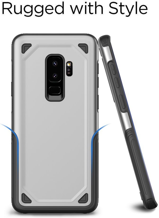 Samsung Galaxy S9+ Hybride Rugged Armor - Zilver afbeelding 2