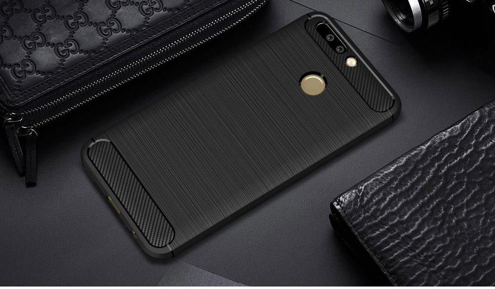 Honor 8 Pro Geborsteld TPU Hoesje Zwart afbeelding 11