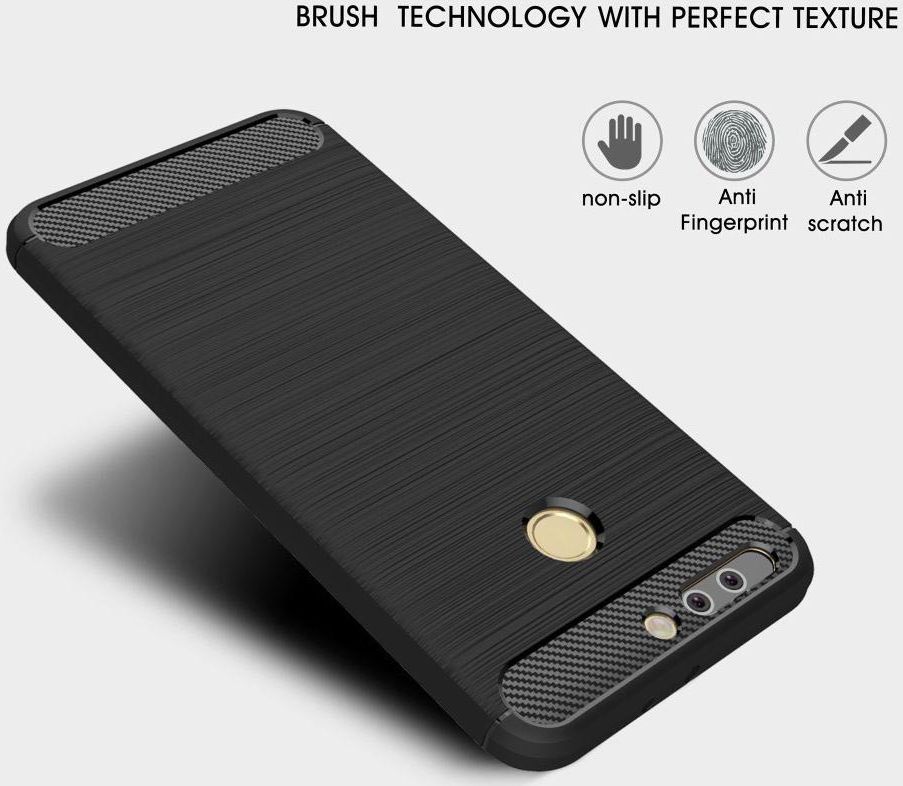 Honor 8 Pro Geborsteld TPU Hoesje Zwart afbeelding 5