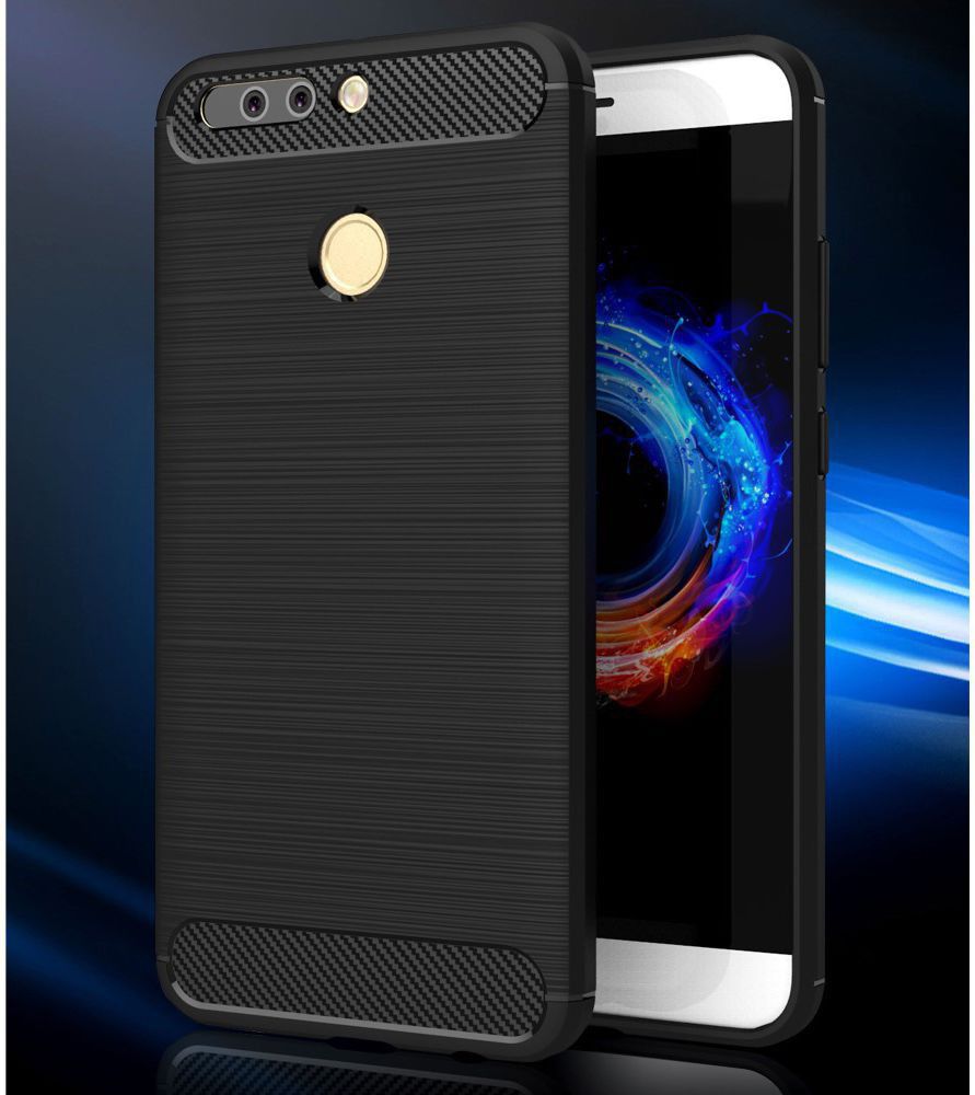 Honor 8 Pro Geborsteld TPU Hoesje Zwart afbeelding 8
