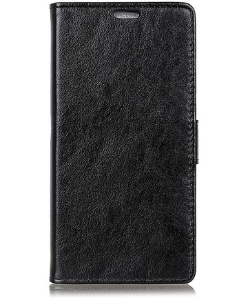 Sony Xperia XA2 Lederen Wallet Hoesje Zwart Hoesjes