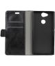 Sony Xperia XA2 Lederen Wallet Hoesje Zwart