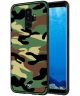 Samsung Galaxy S9 Hybride Hoesje met Camouflage Groen