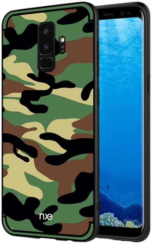 Samsung Galaxy S9 Hybride Hoesje met Camouflage Groen afbeelding 1