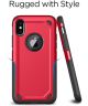 Apple iPhone X Hybride Rugged Armor - Rood