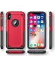 Apple iPhone X Hybride Rugged Armor - Rood