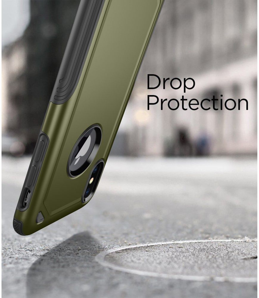 Apple iPhone X Hybride Rugged Armor - Groen afbeelding 4