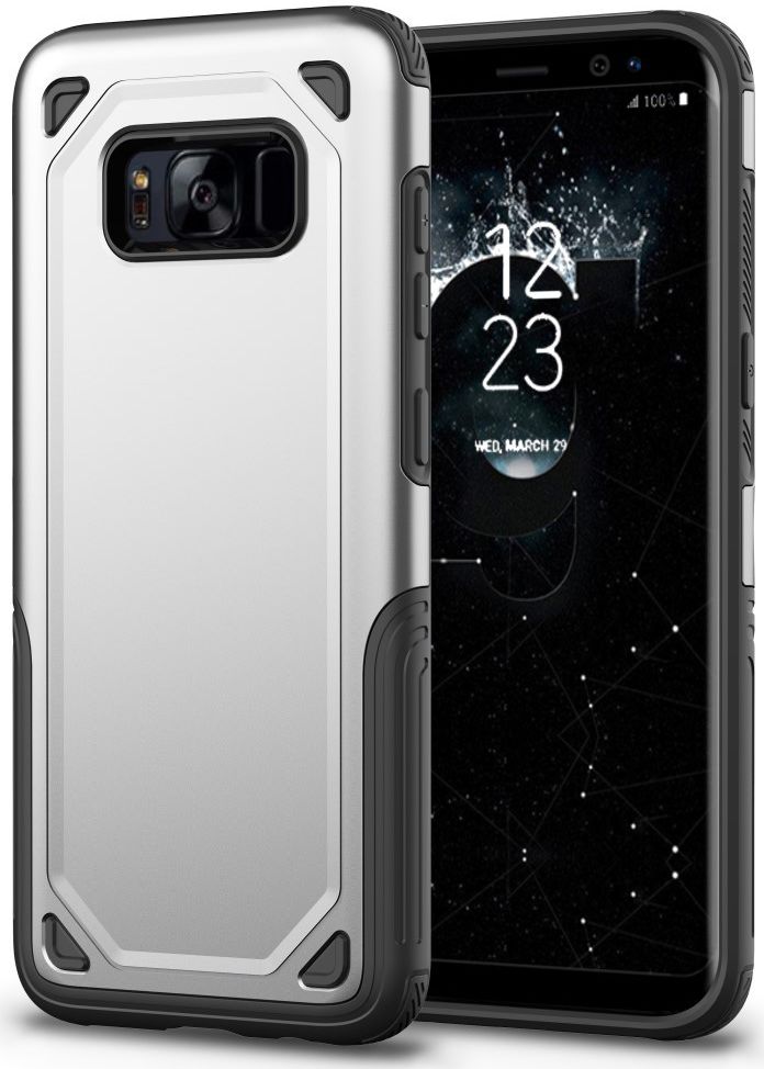 Samsung Galaxy S8 Hybride Rugged Armor Zilver afbeelding 1