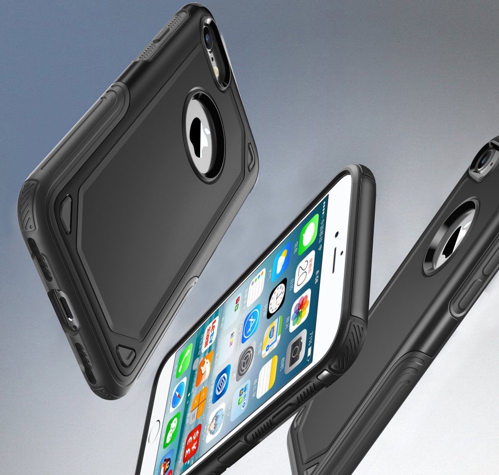 Apple iPhone 8 / 7 Hybride Rugged Armor - Zwart afbeelding 6