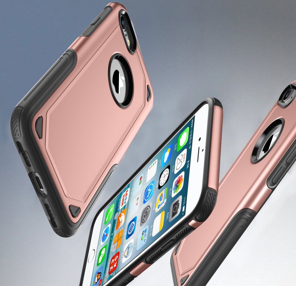 Apple iPhone 8 / 7 Hybride Rugged Armor - Roze Goud afbeelding 6
