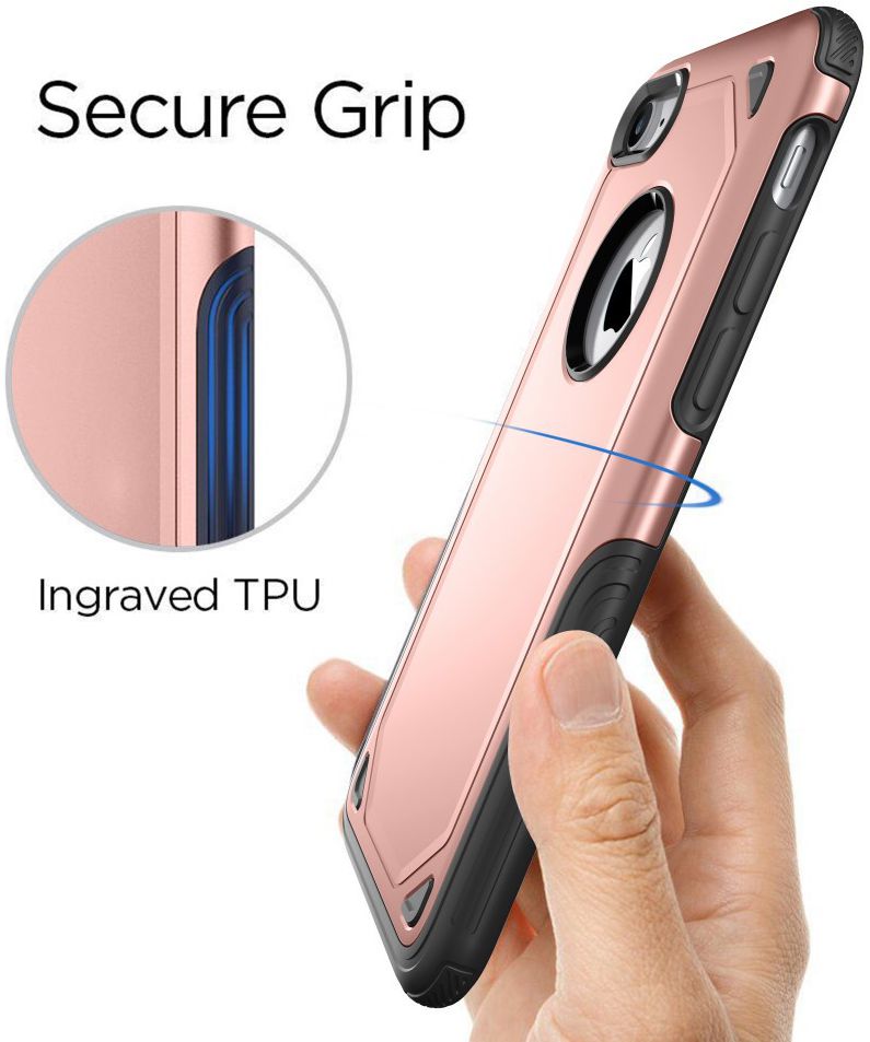 Apple iPhone 8 / 7 Hybride Rugged Armor - Roze Goud afbeelding 8