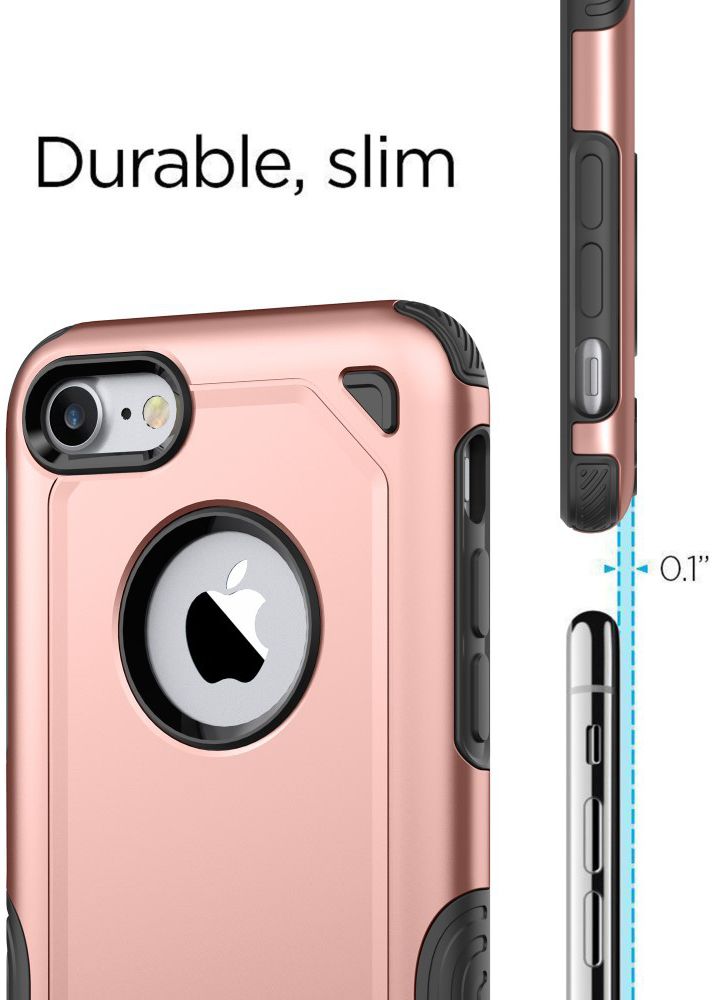 Apple iPhone 8 / 7 Hybride Rugged Armor - Roze Goud afbeelding 9