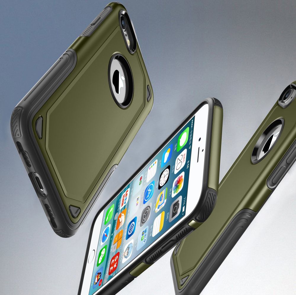 Apple iPhone 8 / 7 Hybride Rugged Armor - Leger Groen afbeelding 6