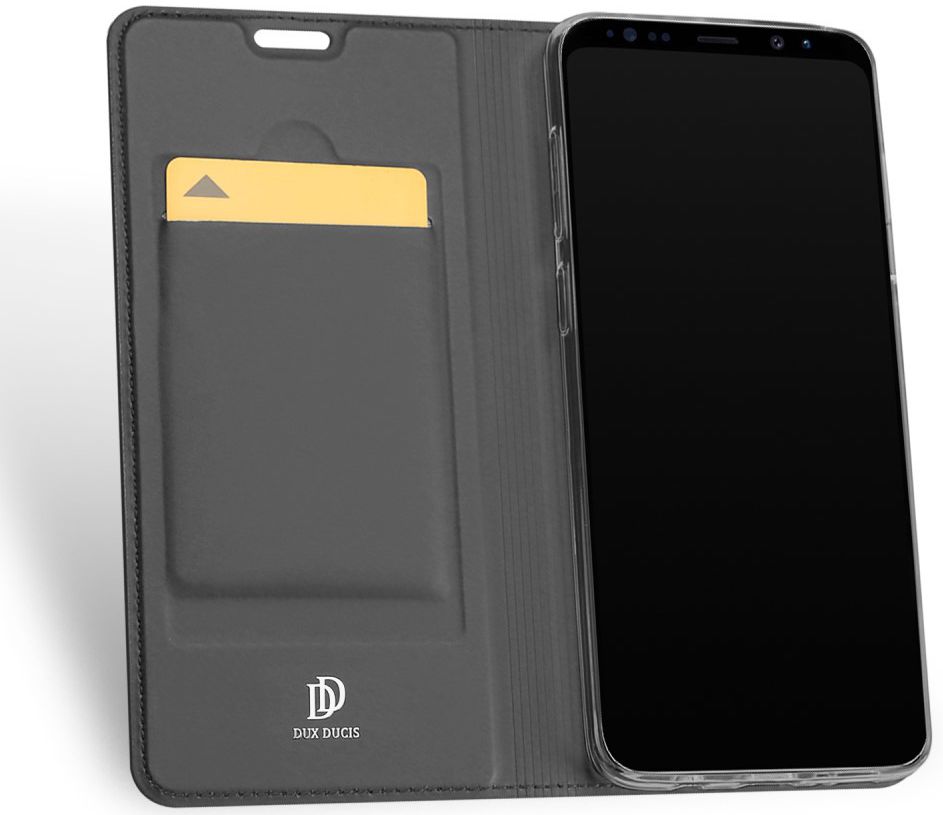 Dux Ducis Samsung Galaxy S9 Plus Premium Bookcase Hoesje Grijs afbeelding 2