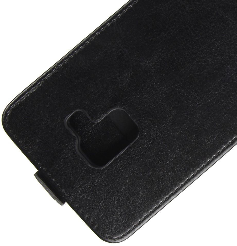 Samsung Galaxy A8 (2018) Verticaal Flip Hoesje Zwart afbeelding 5