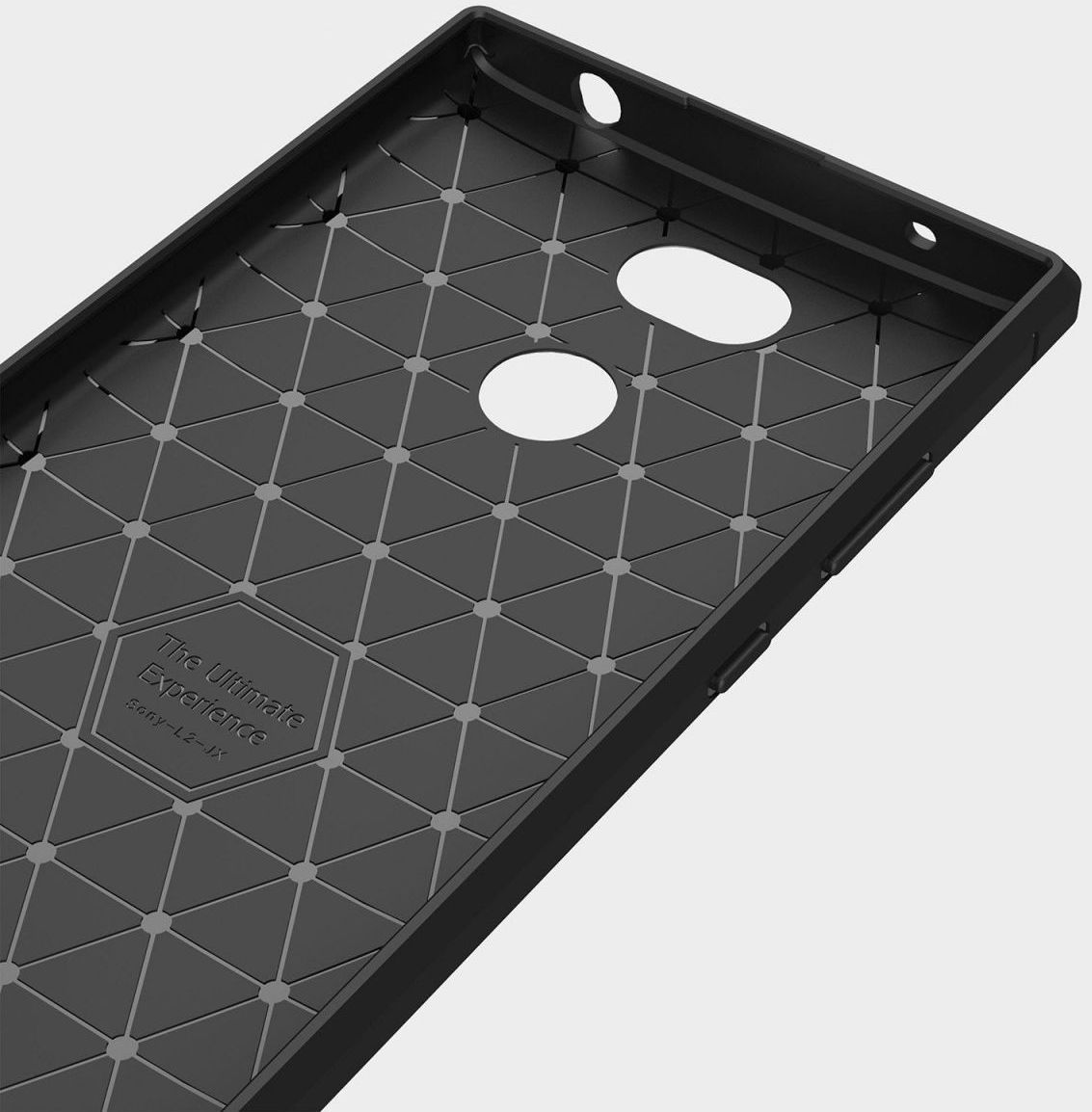 Sony Xperia L2 Geborsteld TPU Hoesje Zwart afbeelding 6