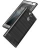 Sony Xperia XA2 Ultra Geborsteld TPU Hoesje Zwart