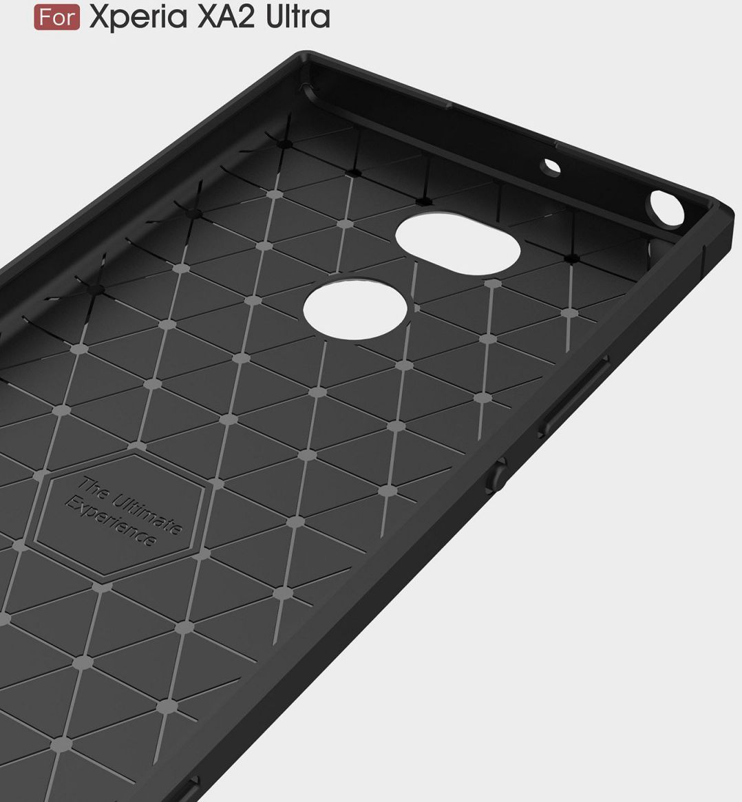 Sony Xperia XA2 Ultra Geborsteld TPU Hoesje Zwart afbeelding 5