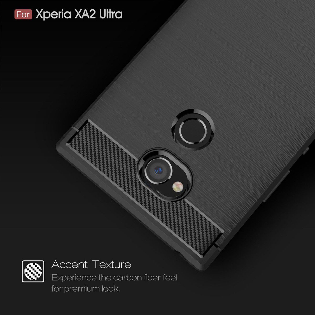 Sony Xperia XA2 Ultra Geborsteld TPU Hoesje Zwart afbeelding 7