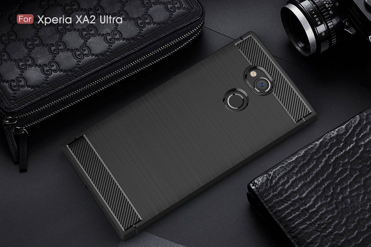 Sony Xperia XA2 Ultra Geborsteld TPU Hoesje Zwart afbeelding 8