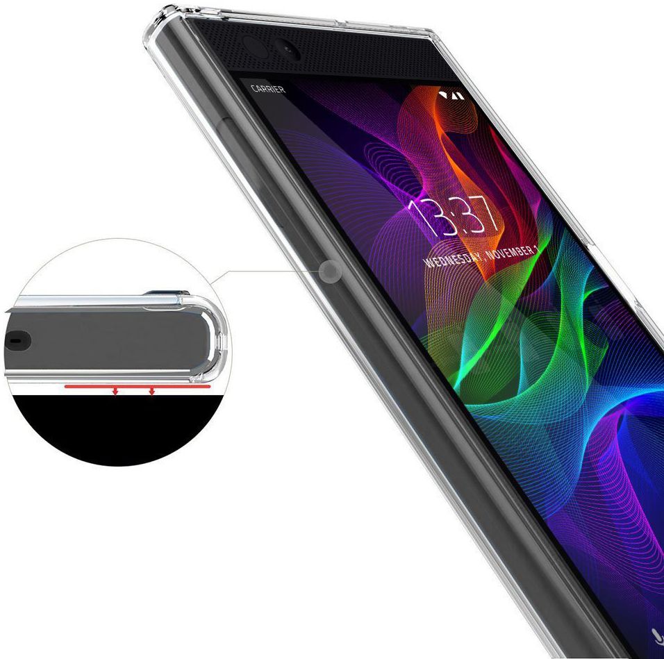 Razer Phone Hoesje Dun TPU Transparant afbeelding 4