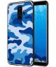 Samsung Galaxy S9 Plus Hybride Hoesje met Camouflage Blauw