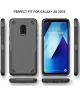 Samsung Galaxy A8 (2018) Hybride Rugged Armor Hoesje Zwart