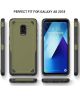 Samsung Galaxy A8 (2018) Hybride Rugged Armor Hoesje Groen