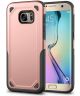 Samsung Galaxy S7 Hybride Rugged Armor Hoesje Roze Goud